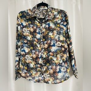 Pull&Bear Floral Button-Up Shirt